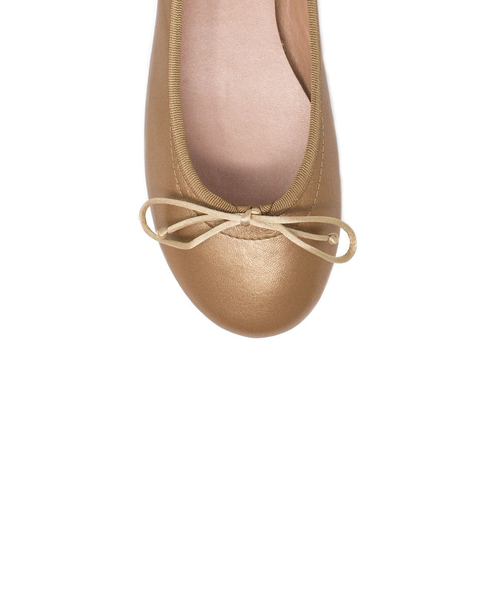 bronze ballerina shoes