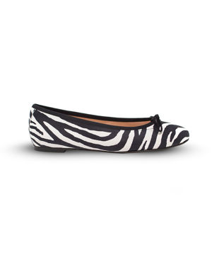 zebra ballet flats