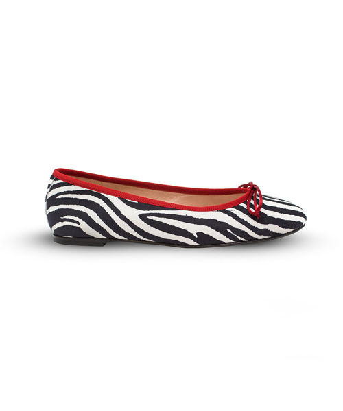 Picture of Ballet Flat - Zebra/Red