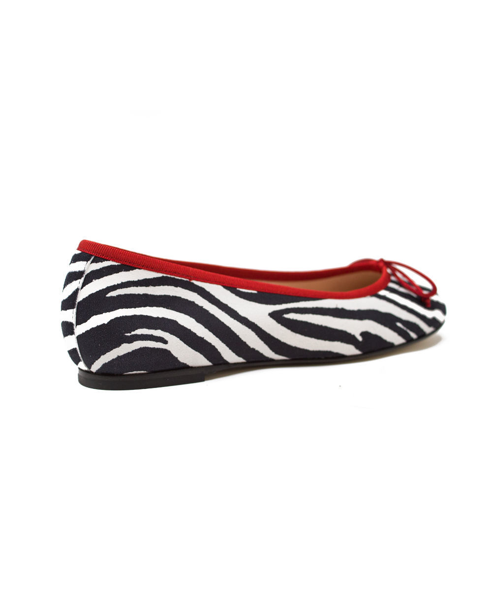 zebra print ballet flats