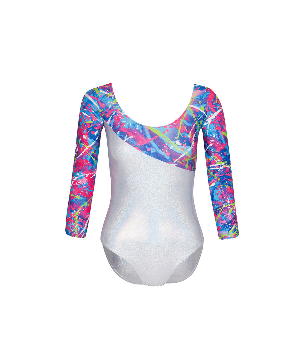 Freed Of London | Long Sleeve Leotard w/ Diagonal Print